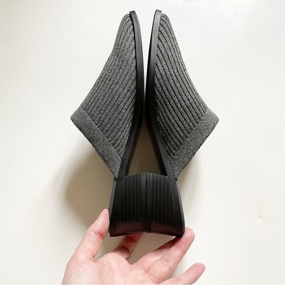 Vivaia Grey Giselle Square Toe Knit Mule - Picture 6 of 10